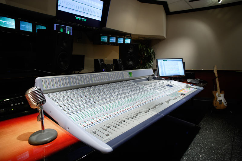 MPS voice-over recording room's console.