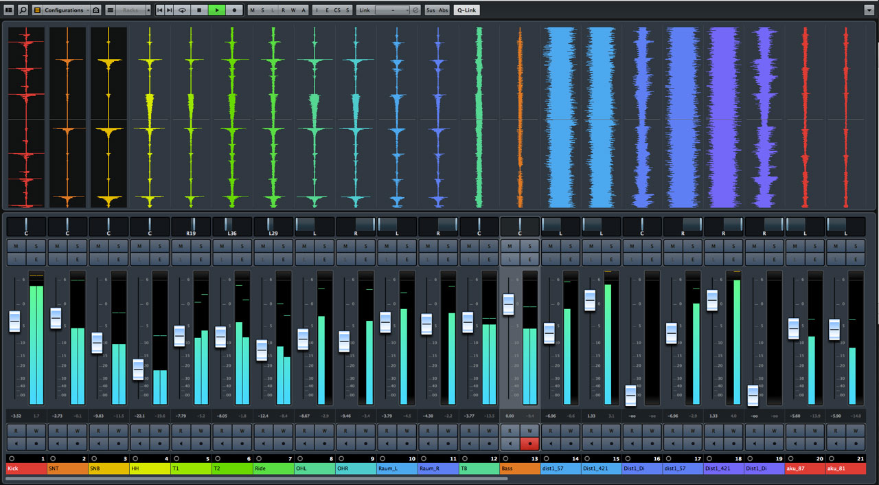 Cubase Pro 8 WaveMeters.