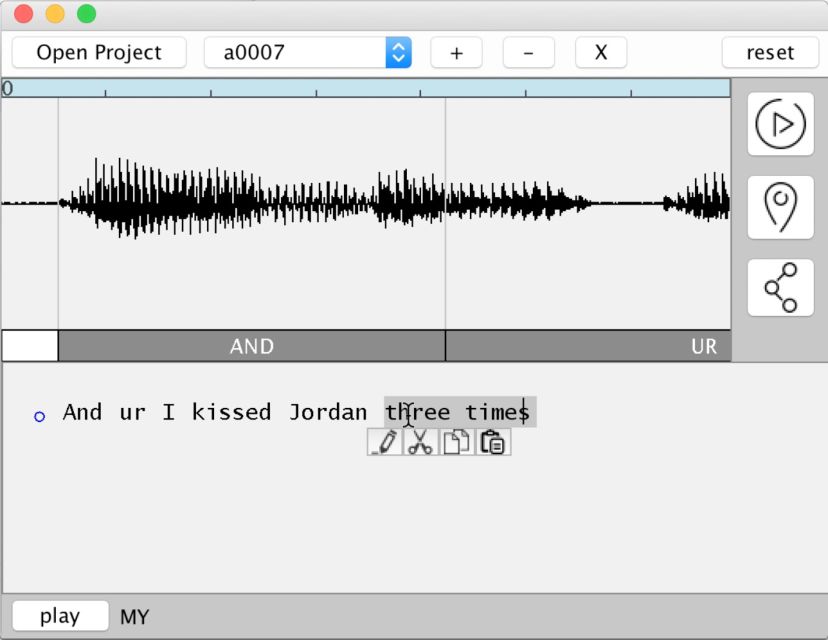 The rudimentary interface of Adobe's ethical dilemma-inducing voice manipulation software, Project VoCo