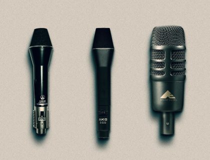 Two-way microphones: AKG’s D202 and D222, AudioTechnica’s AE2500.